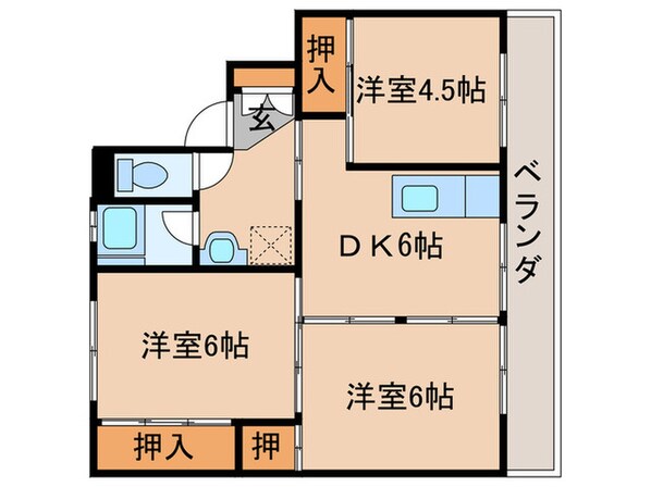 ビレッジハウス鞍手　2号棟の物件間取画像